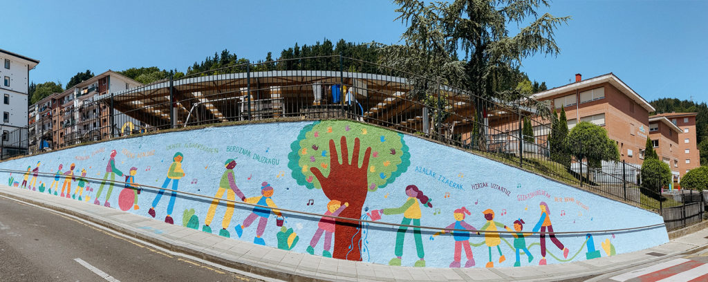 Mural reivindicativo de los Derechos de la Infancia (Beasain, Gipuzkoa)
