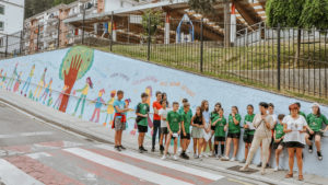 Presentación del mural sobre Derechos de la Infancia en Murumendi